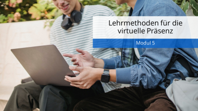 In diesem Modul erfahren Sie, welche Lehrmethoden sich in der virtuellen Präsenzlehre gut eignen. Extra-Vorteil: Mit downloadbarer Methodensammlung!